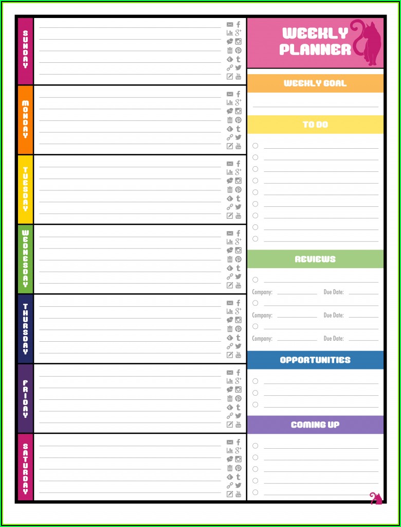 Free Weekly Appointment Calendar Template