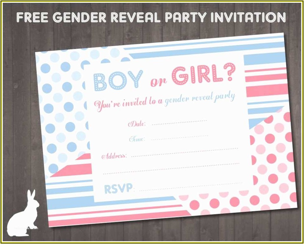 Gender Reveal Party Invitation Templates Free