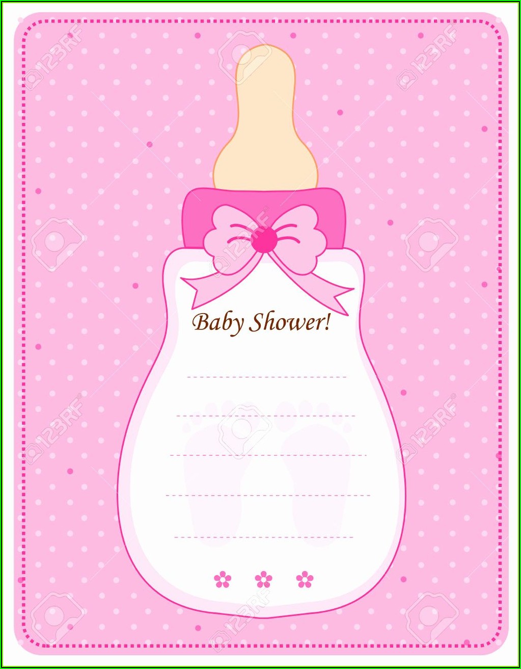 Girl Baby Shower Invitations Templates Editable