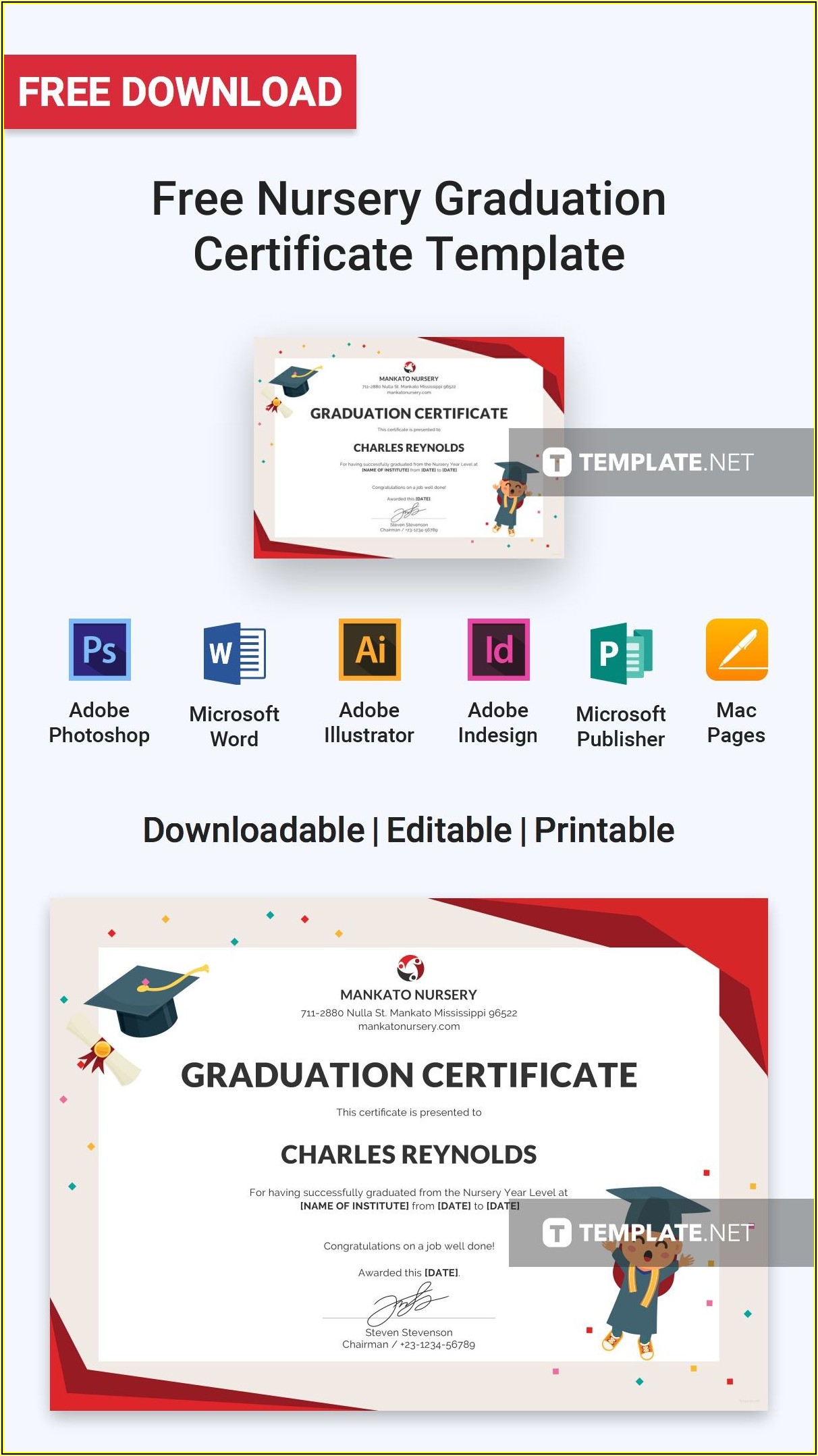Graduation Certificates Templates Free