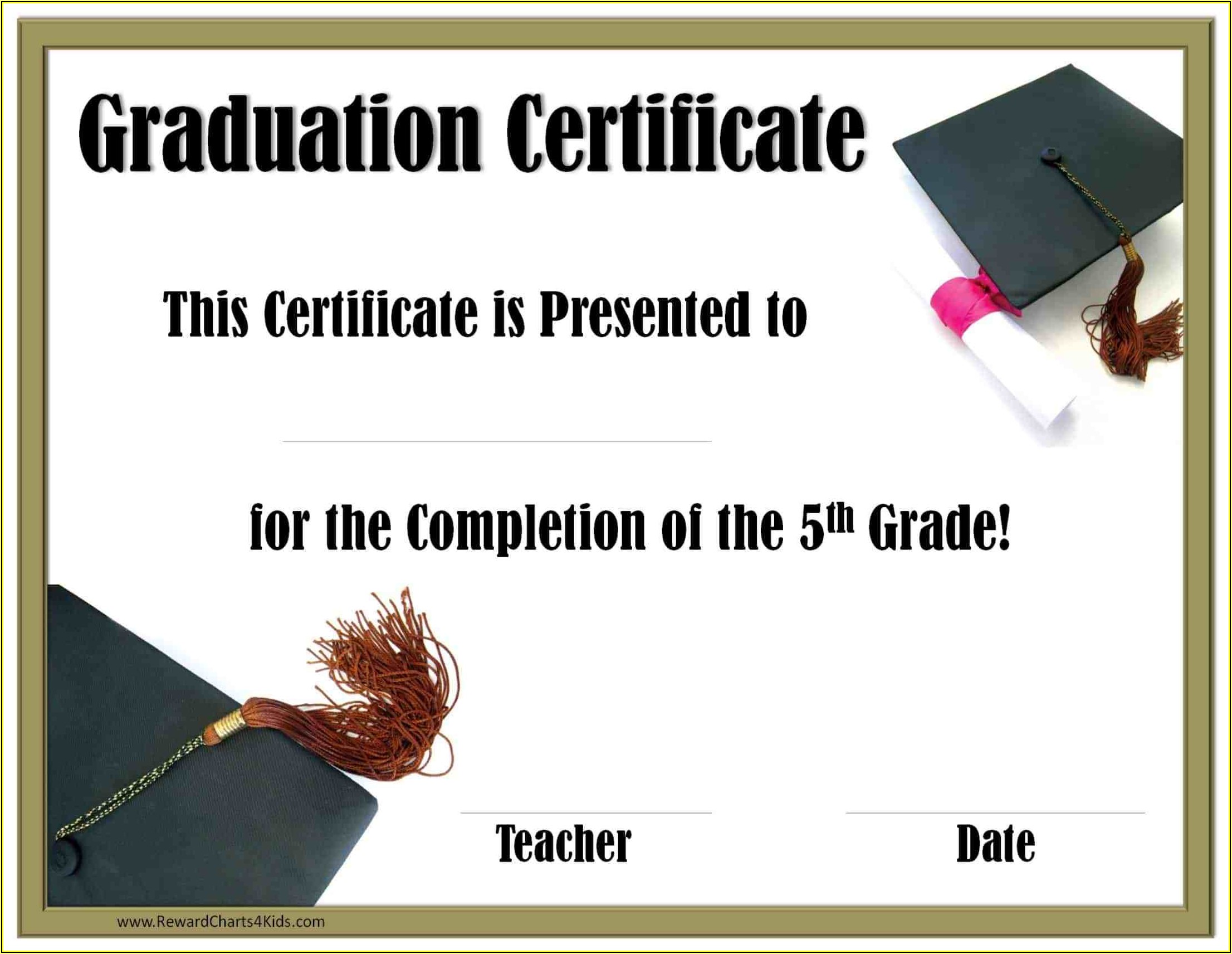 Graduation Certificates Templates Word