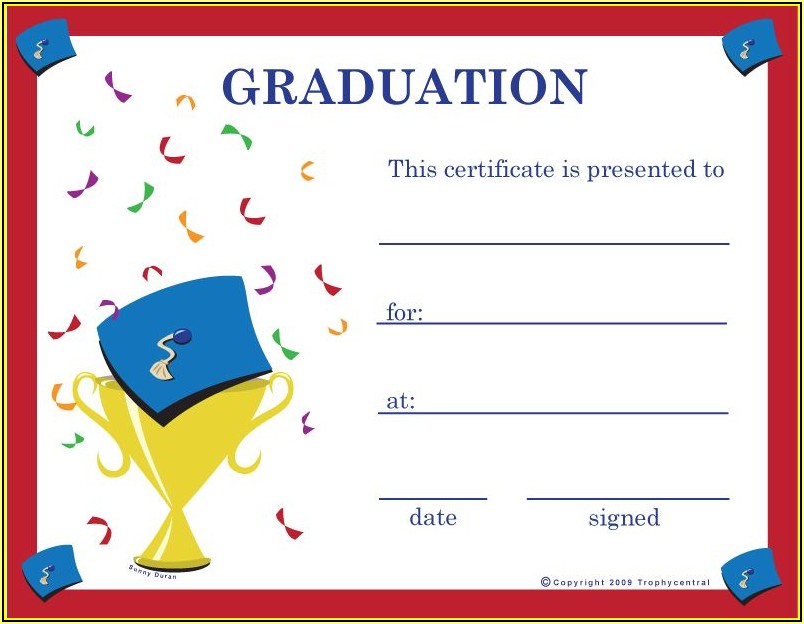 Graduation Certificates Templates