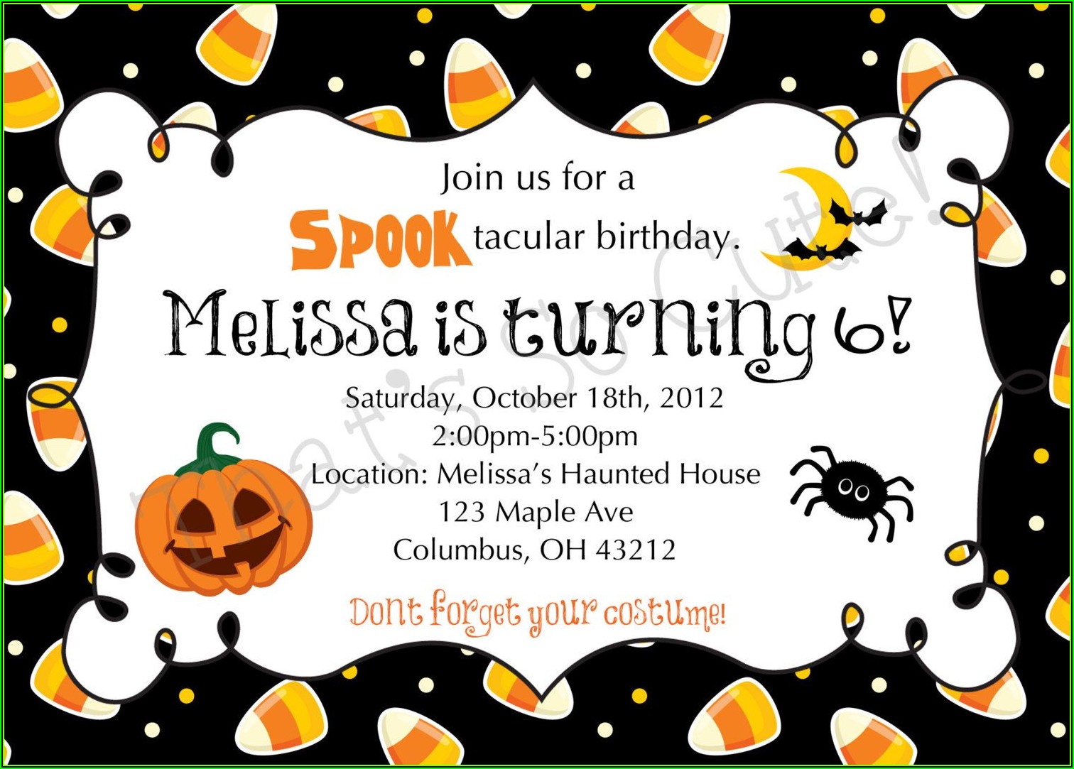 Halloween Party Invitation Template Printable