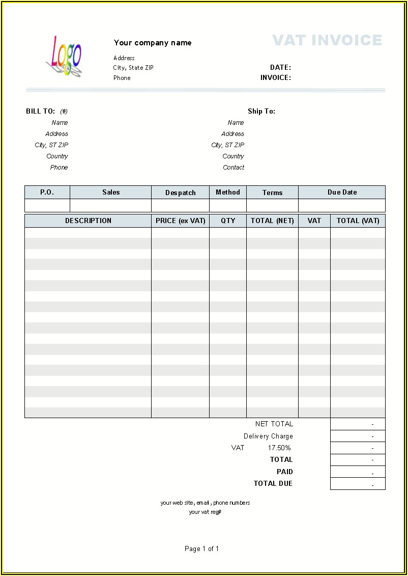 Handyman Invoice Forms