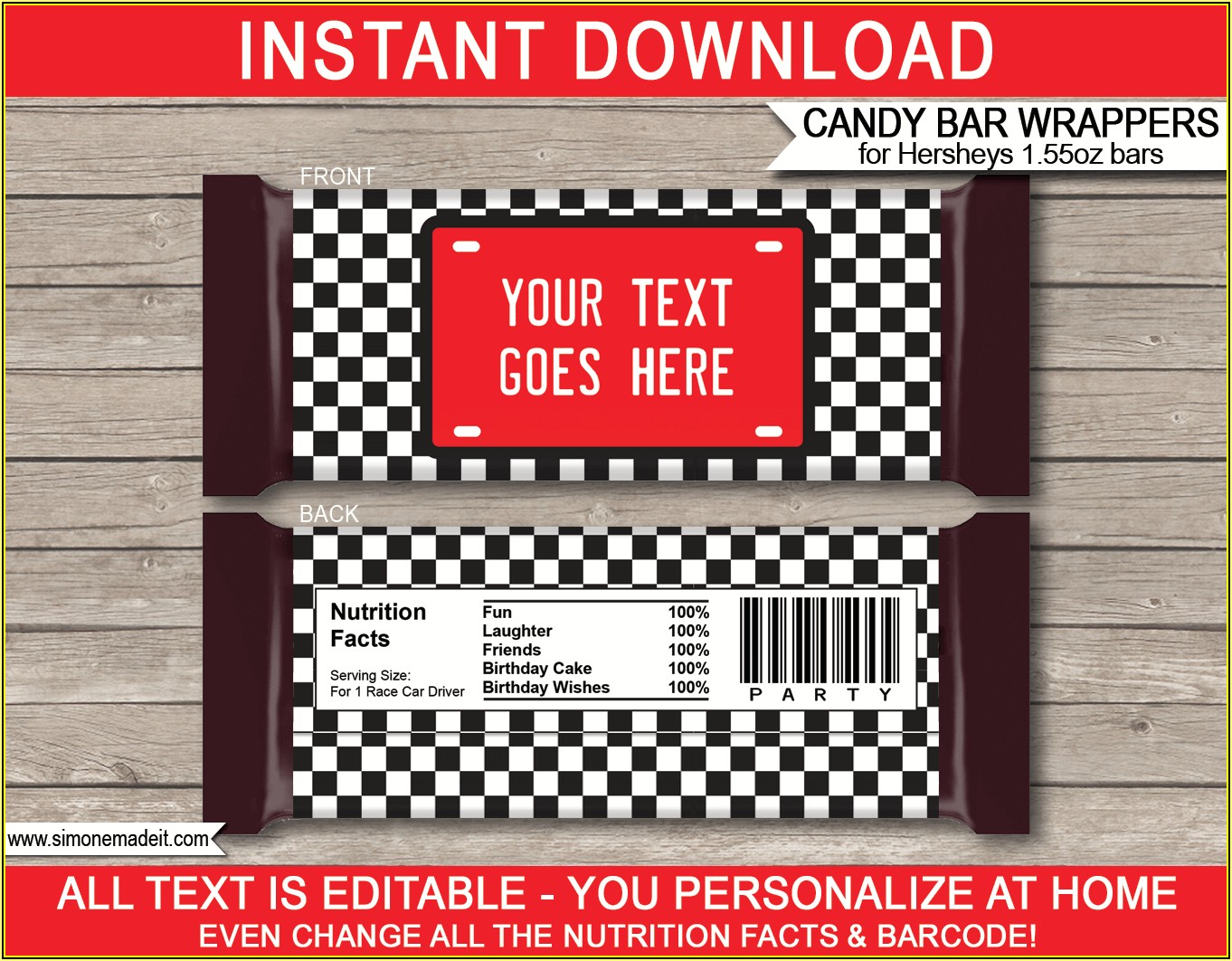 Hershey s Candy Bar Wrapper Template Microsoft Word Template 1 