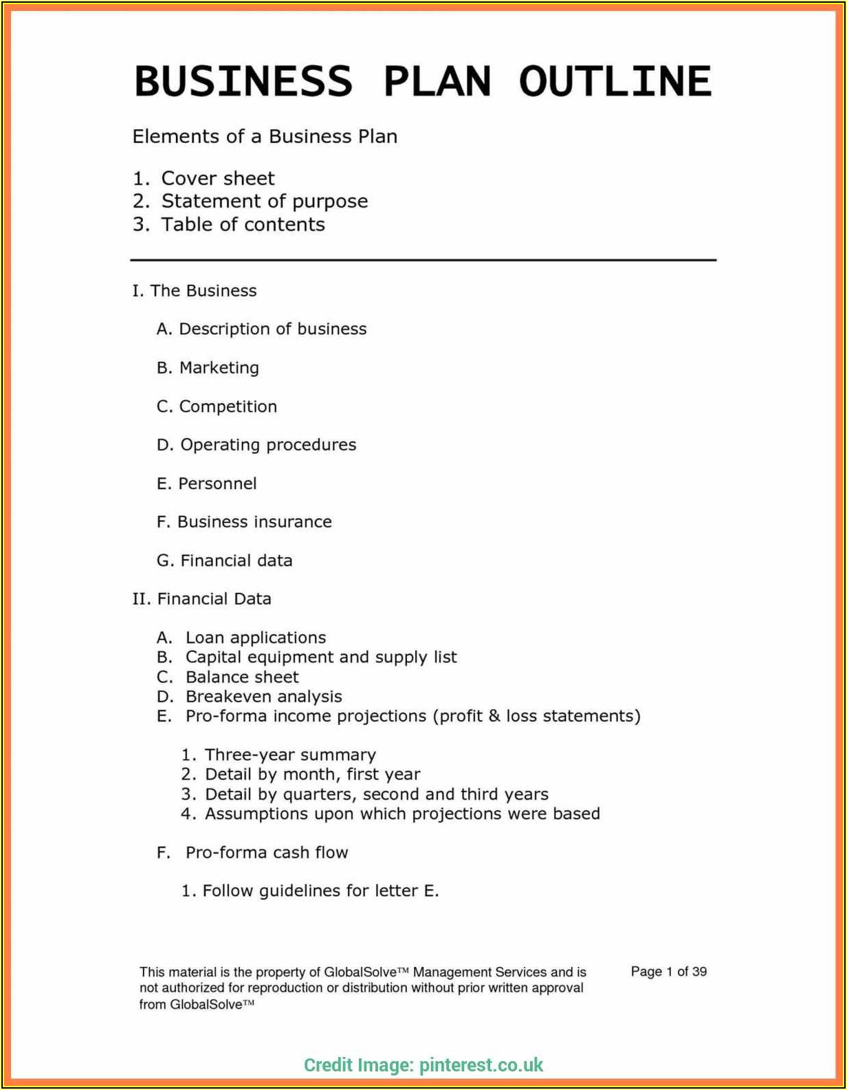 Home Daycare Business Plan Template