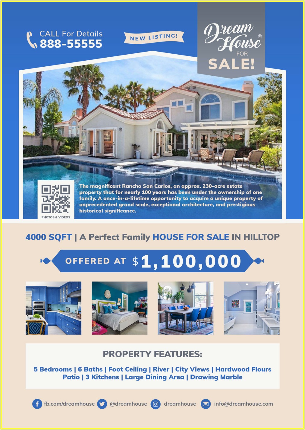 Homes For Sale Flyer Templates