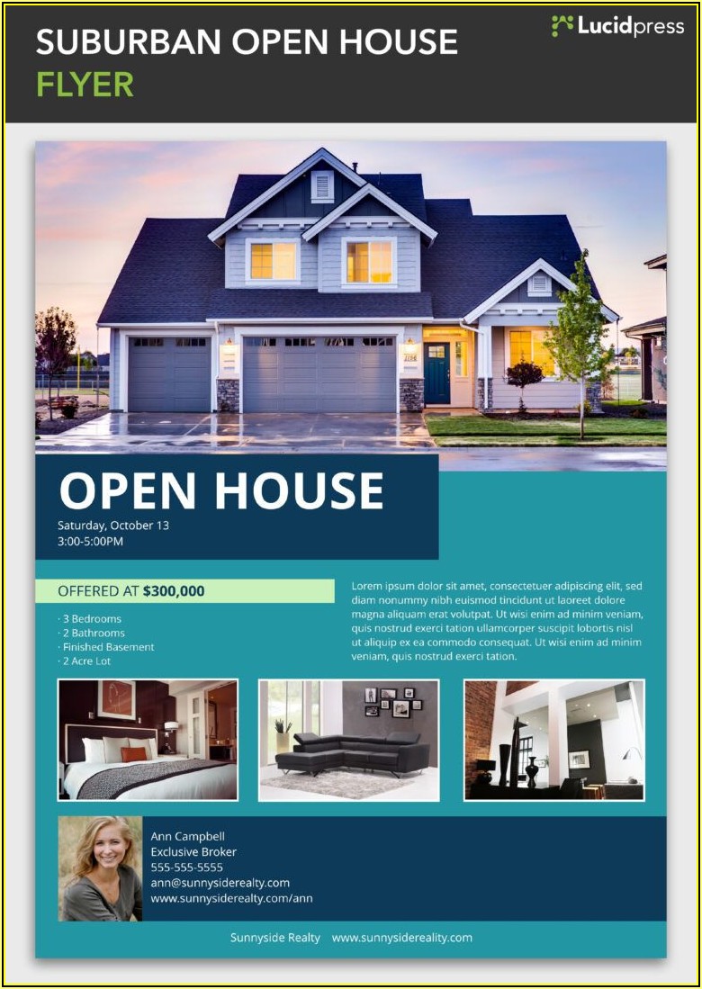 House For Sale Flyer Template By Owner