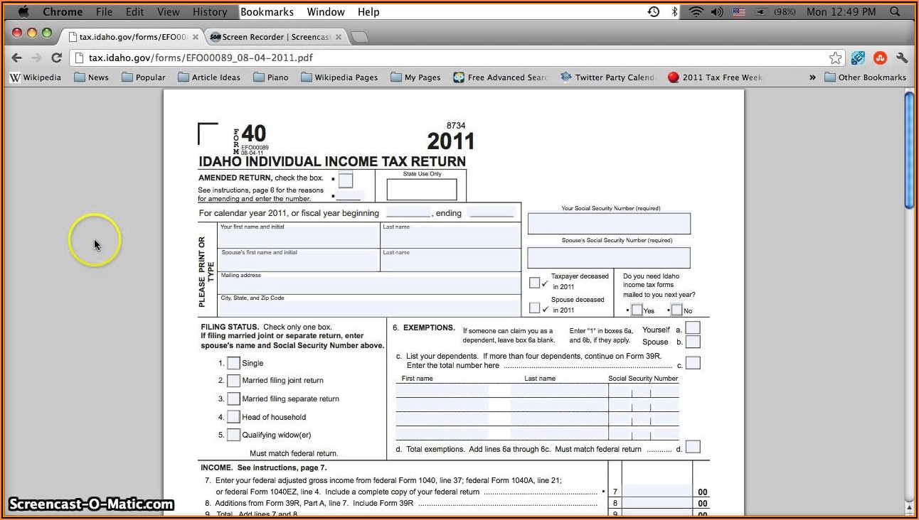 Income Tax Printable Forms