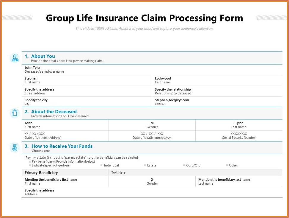 Insurance Claim Form Template