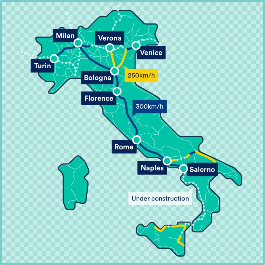 Italy Rail Map High Speed