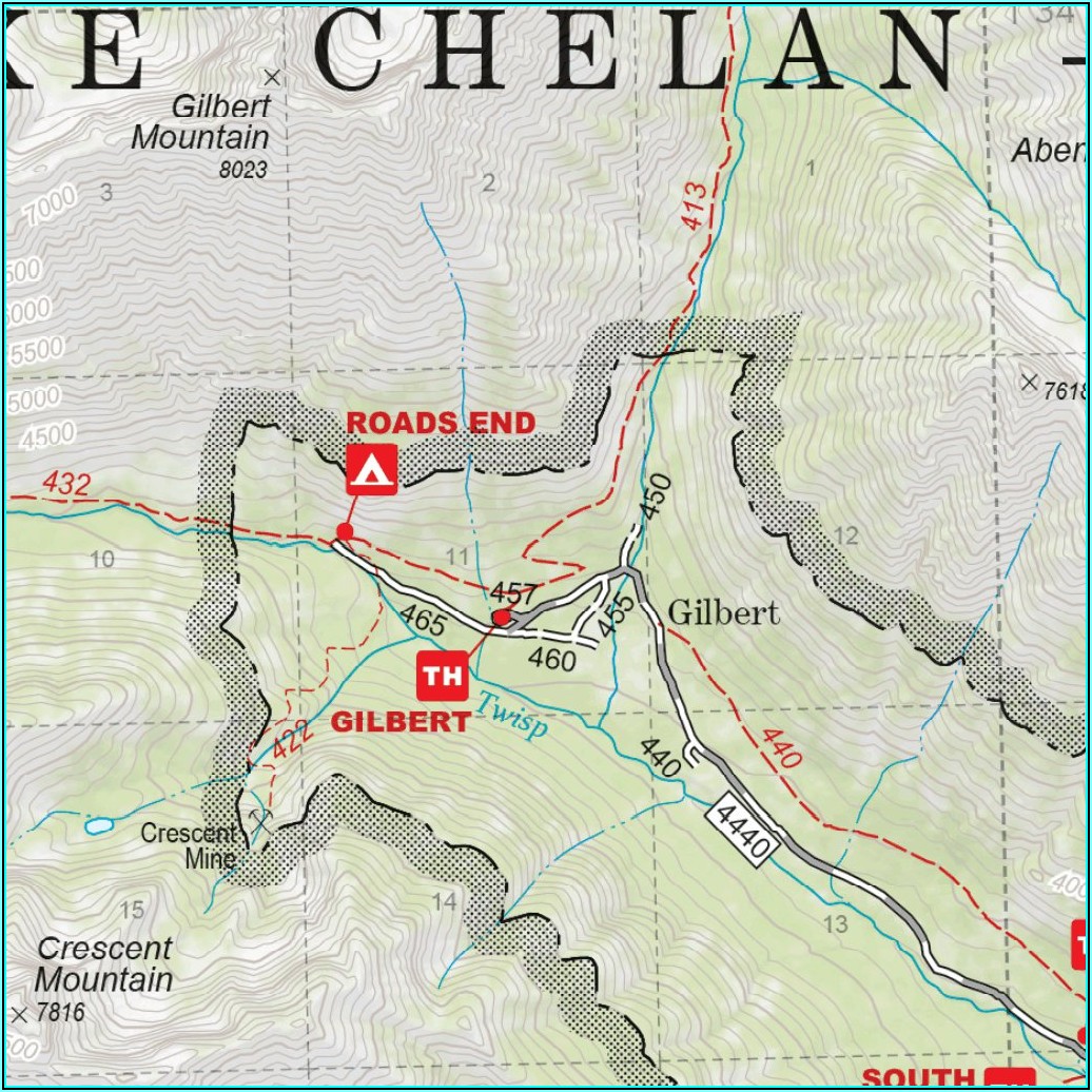Lake Chelan Sawtooth Wilderness Map