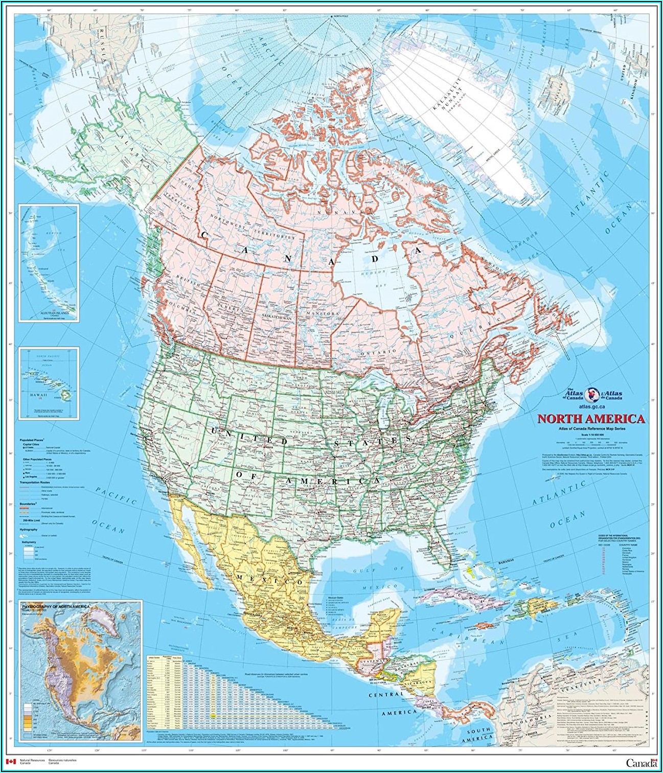 Laminated Wall Map Of Canada