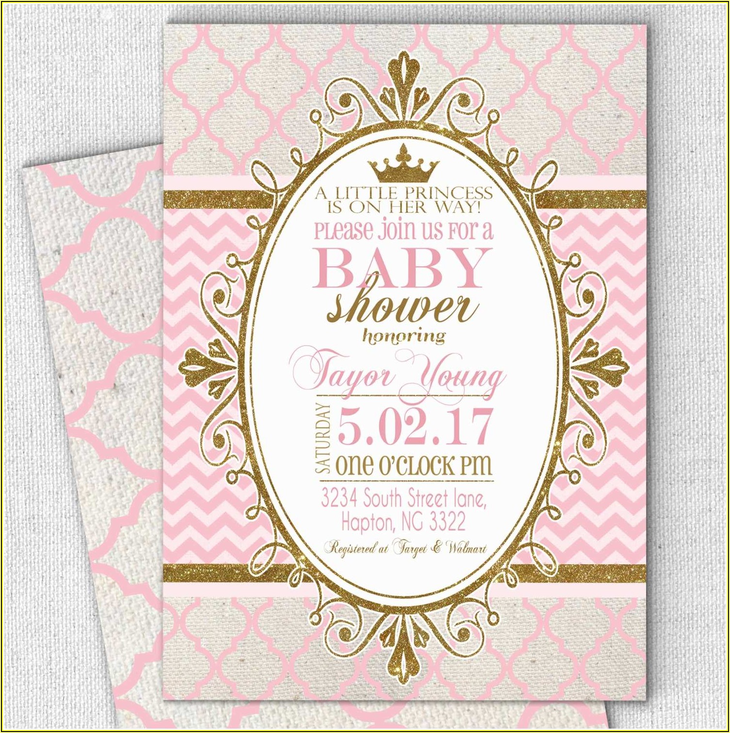 Little Royal Princess Baby Shower Invitation Templates
