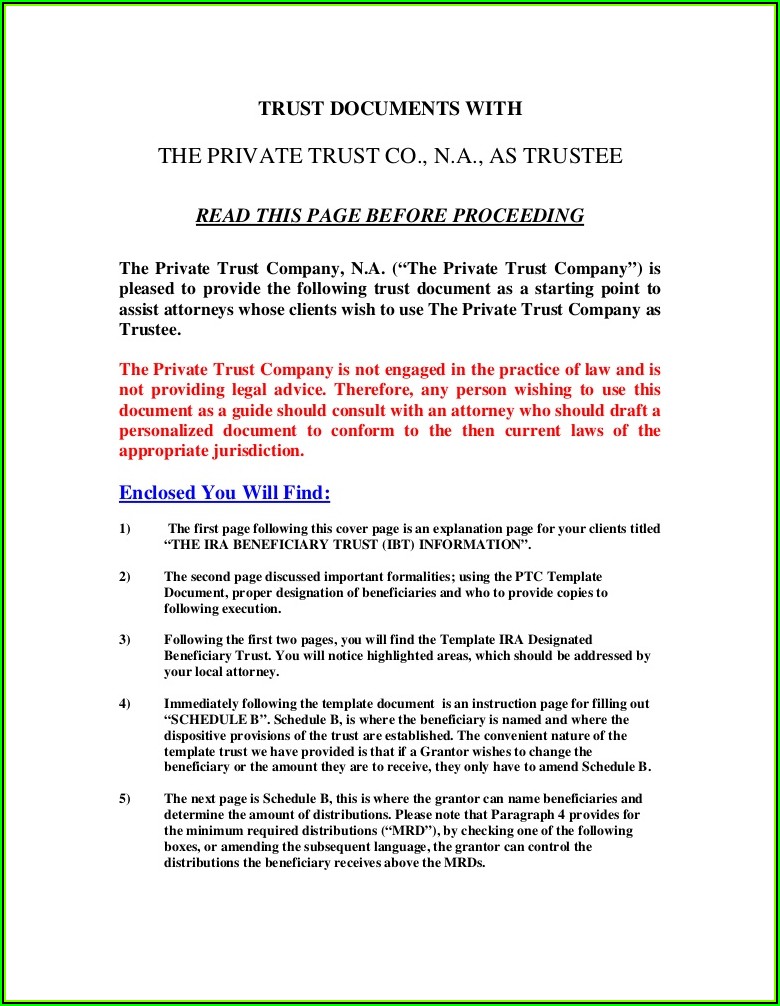 Living Revocable Trust Template