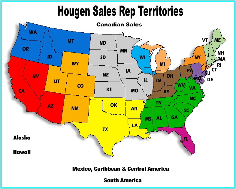Map Of Us Sales Territories