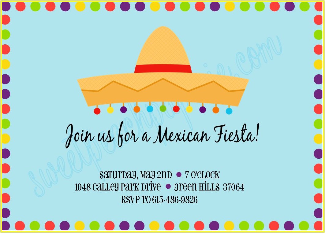Mexican Invitation Template Free