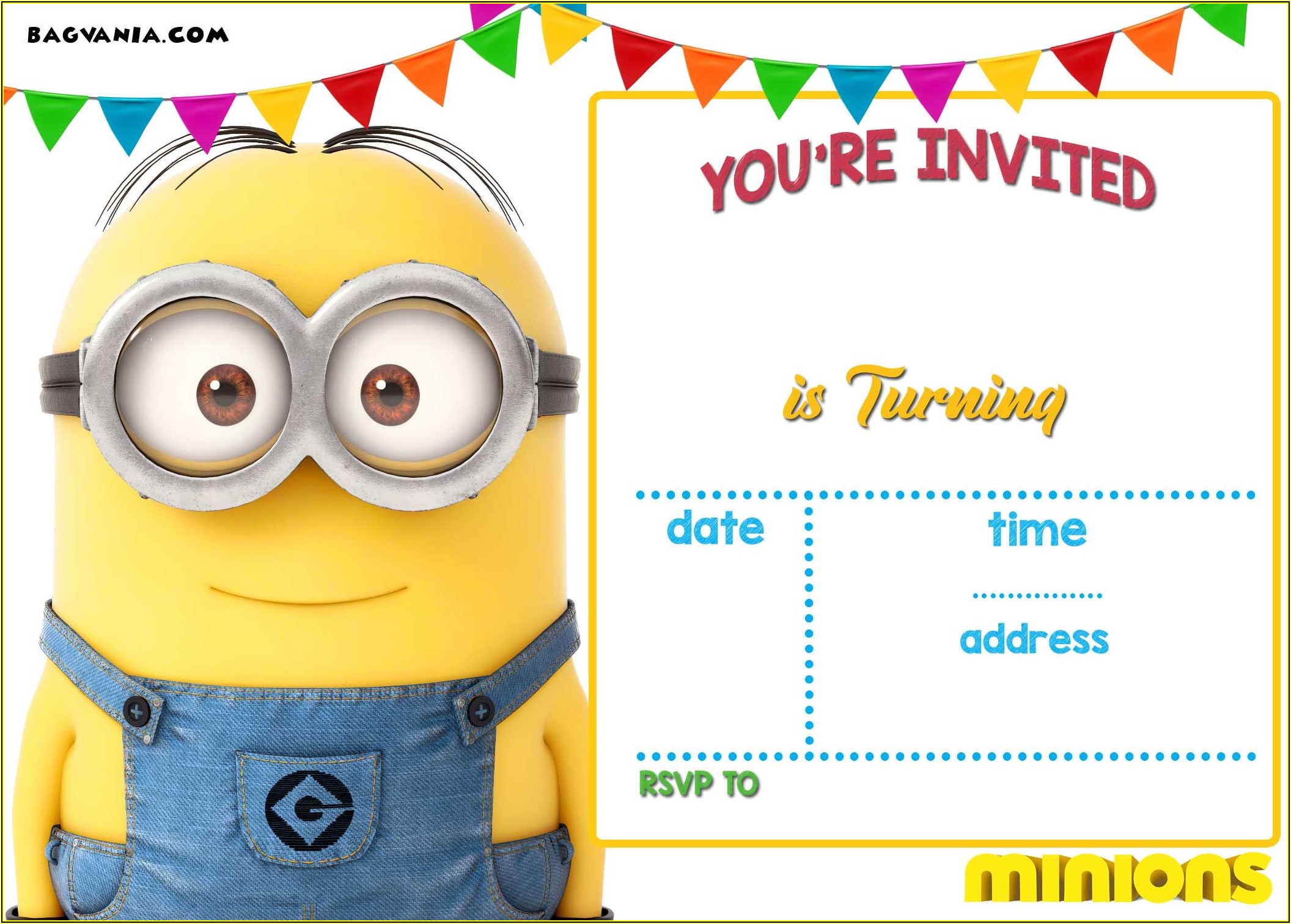 Minion Birthday Invitation Templates Free Download