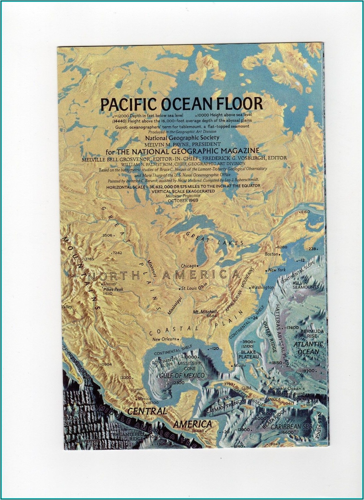 National Geographic Pacific Ocean Floor Map