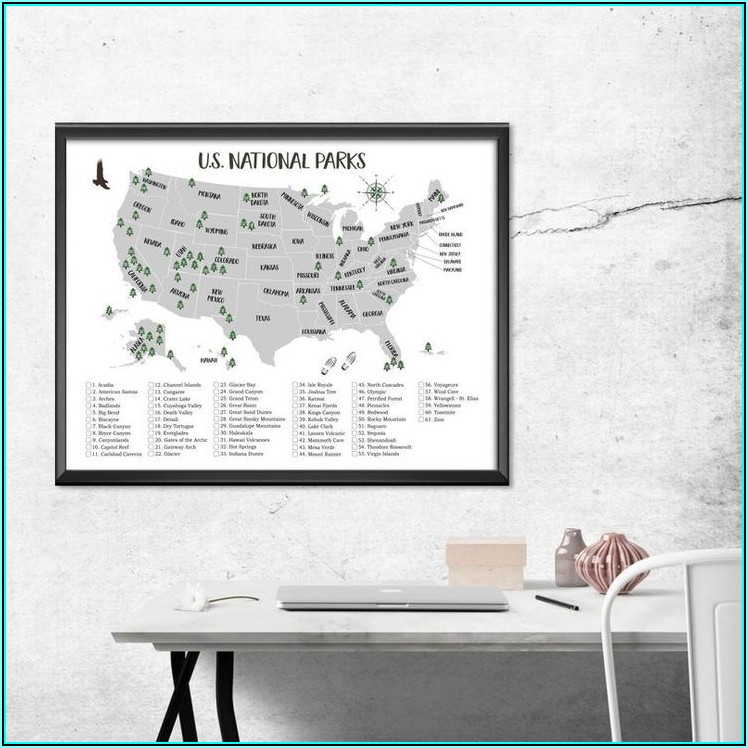 National Parks List Usa Map