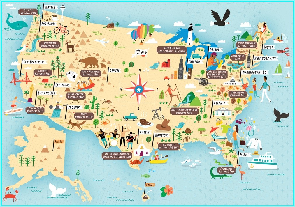 National Parks Of Usa Map