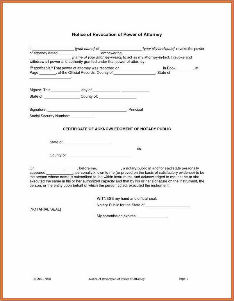 New York State Durable Power Of Attorney Form