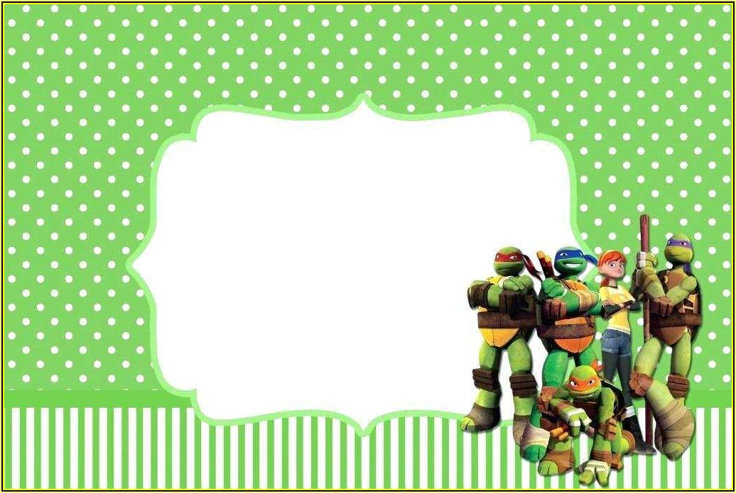 Ninja Turtle Invitation Template Free