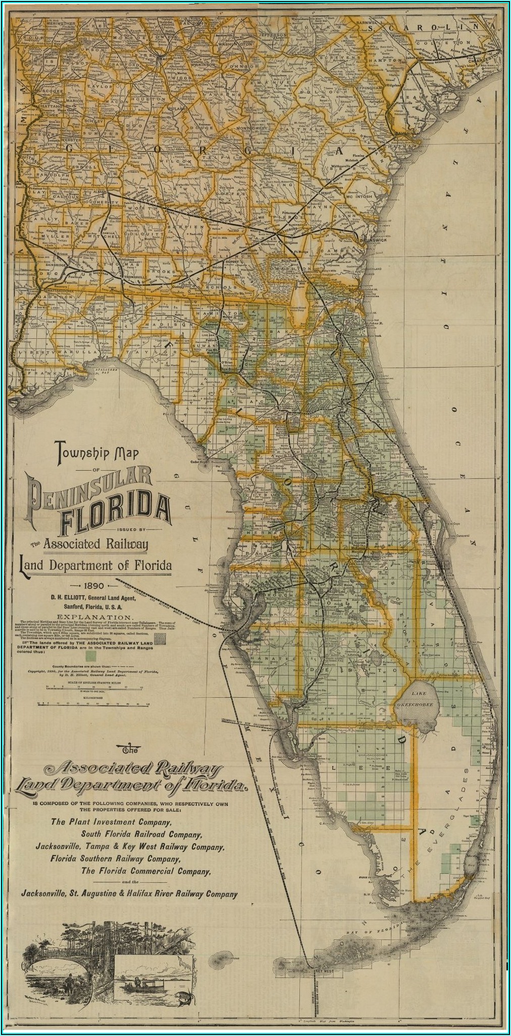 Old Florida Maps For Sale