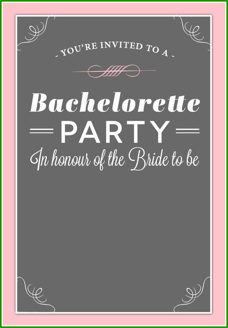 Pink And Black Party Invitation Templates