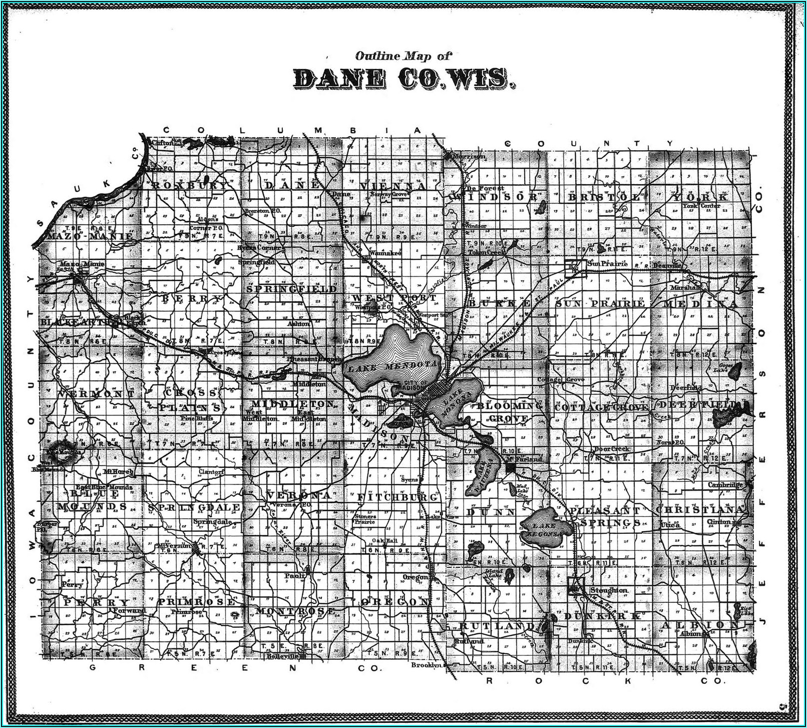 Plat Map Of Dane County Wisconsin