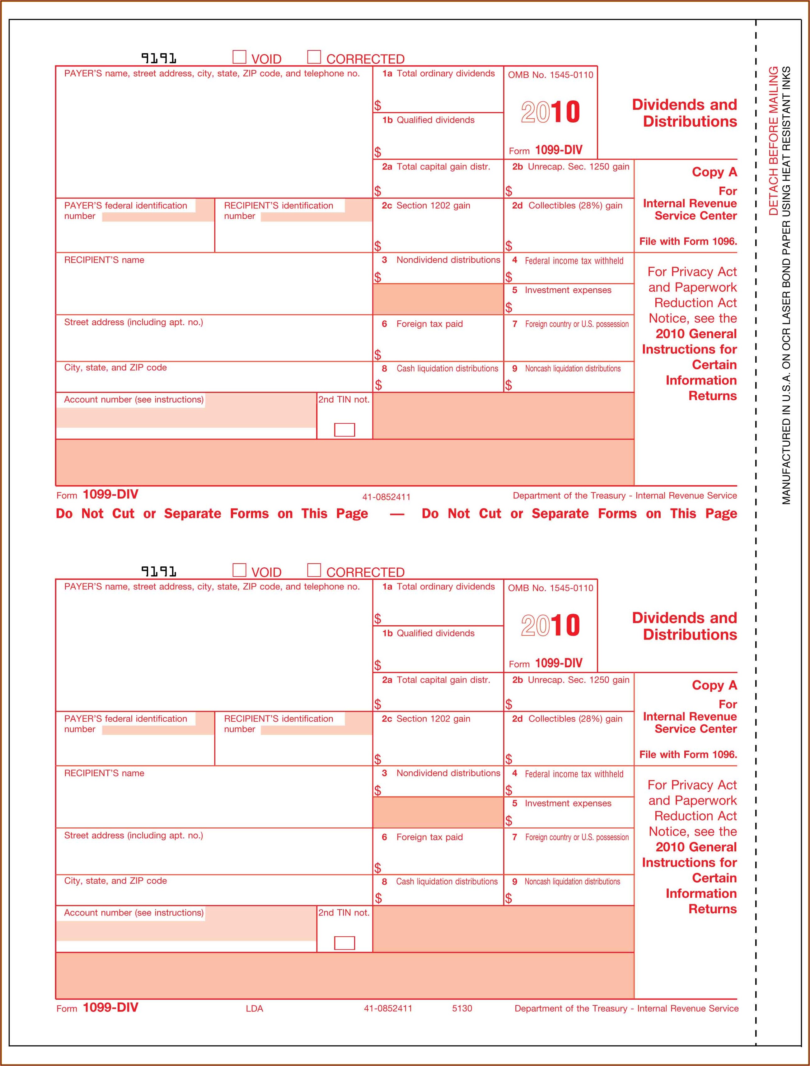 Print 1099 Forms