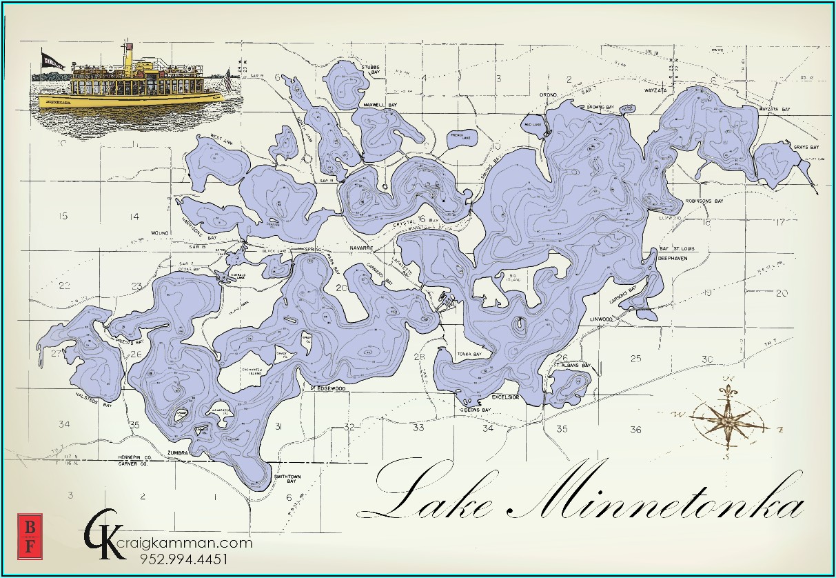 Printable Lake Minnetonka Map