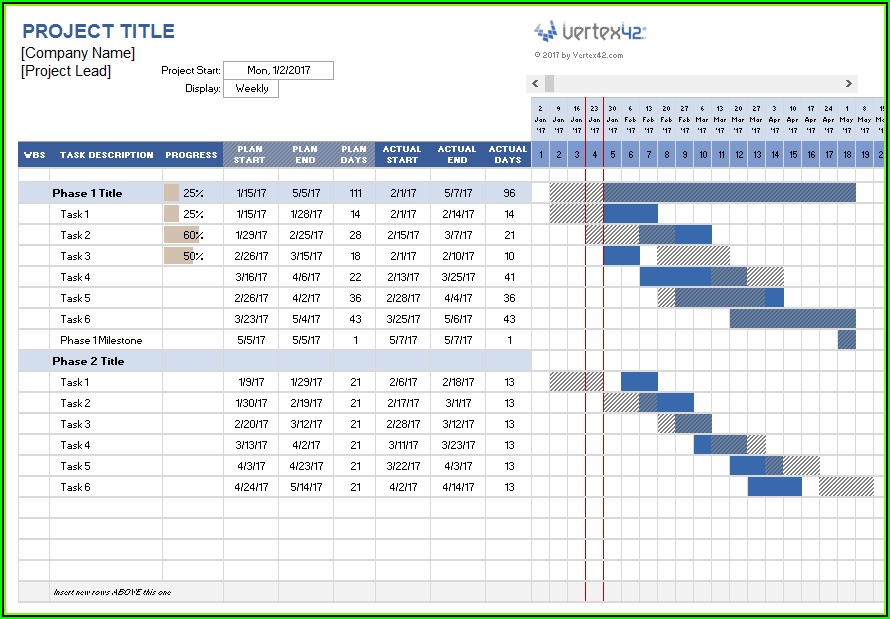 Project Planning Excel 2010 Template