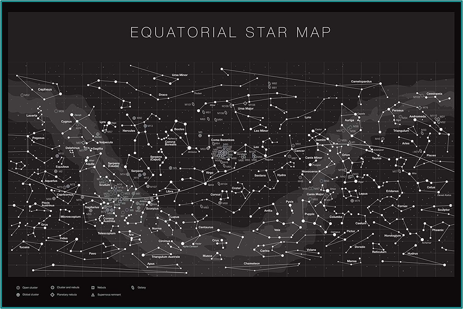 The Constellations Glow In The Dark Star Map (northern Hemisphere)