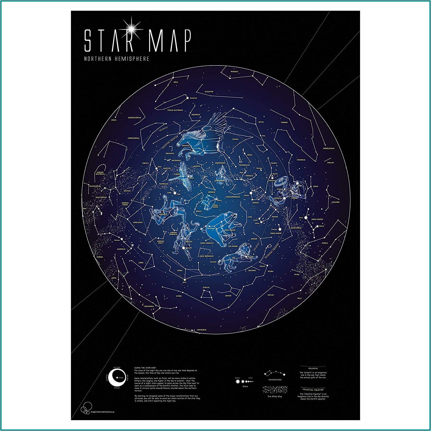 The Constellations Glow In The Dark Star Map