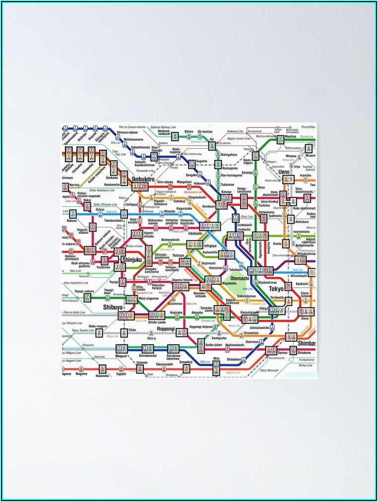 Tokyo Subway Map Poster