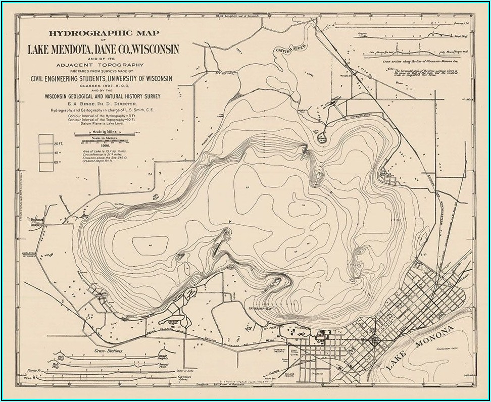 Topographic Map Of Dane County Wisconsin