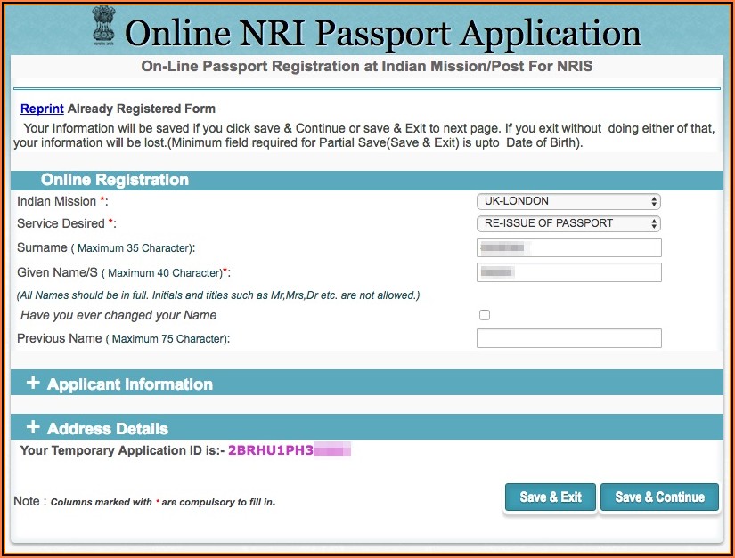 Us Passport Renewal Application Form 2019