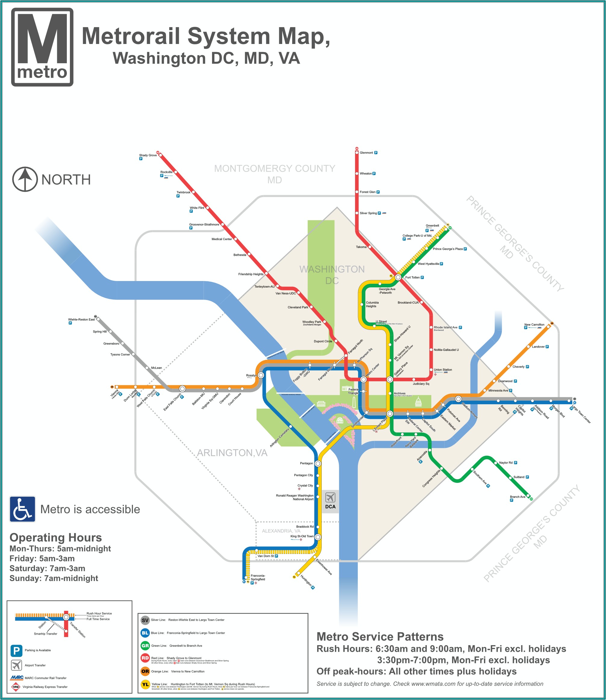 Wash Dc Metro Map Printable