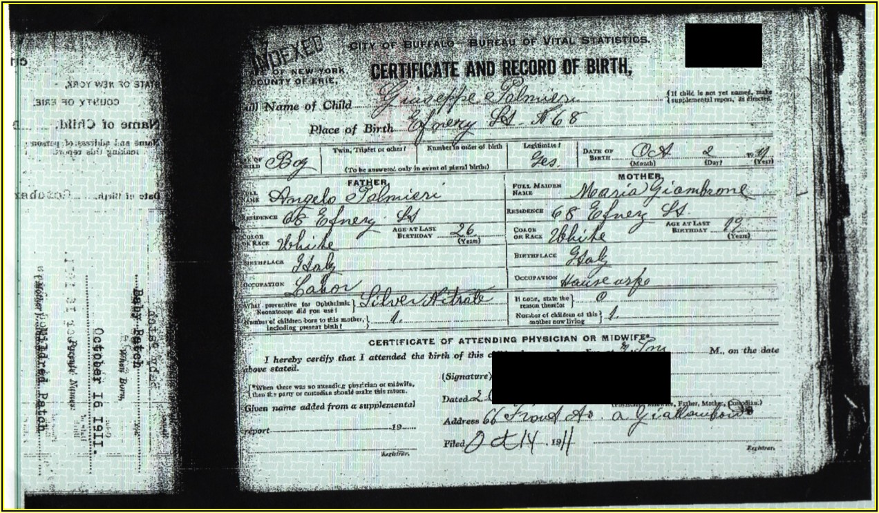 Birth Certificate Replacement Form Nyc