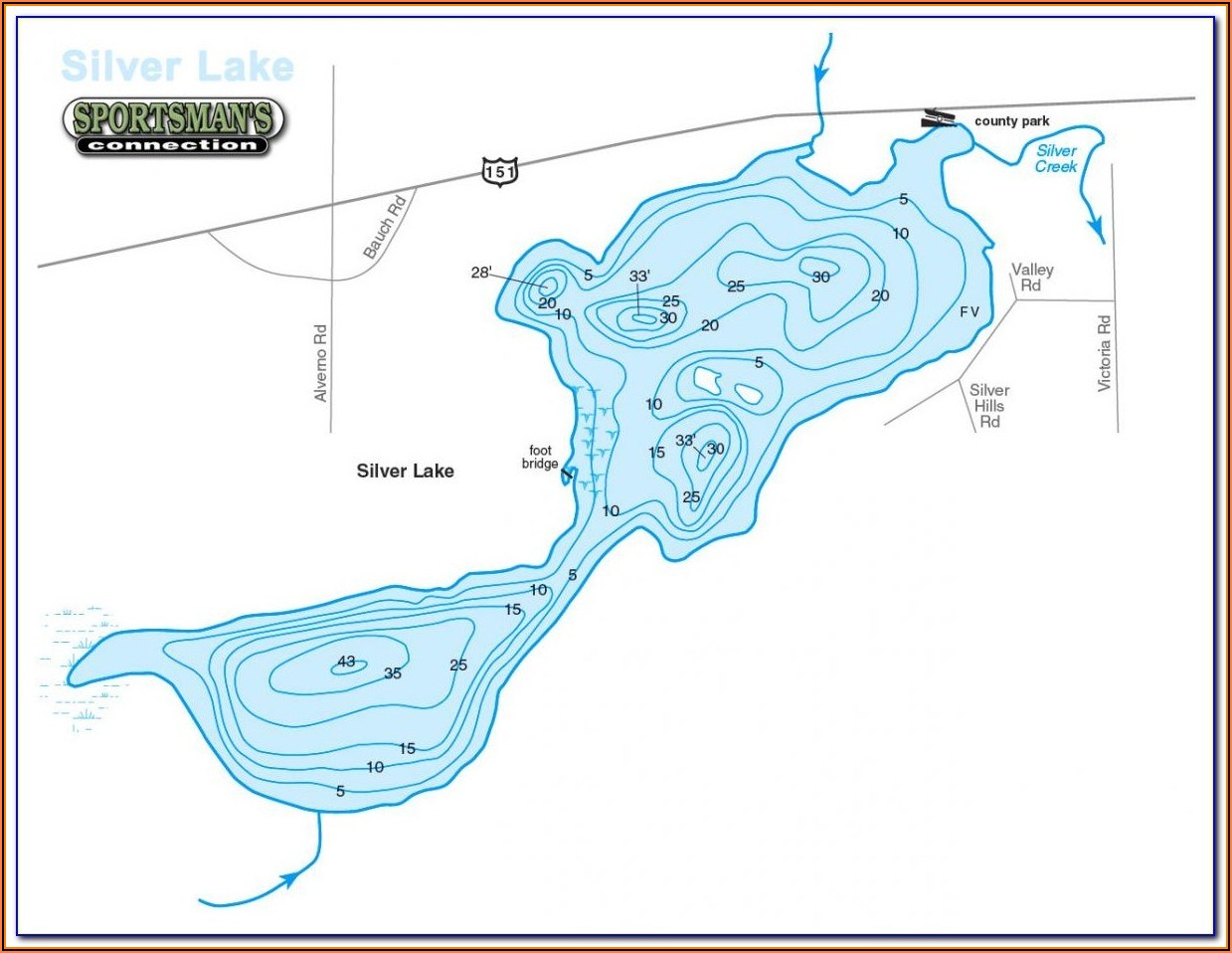 Candlewood Lake Contour Map