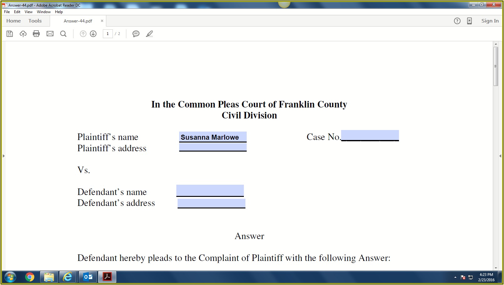 Creating Pdf Fillable Forms