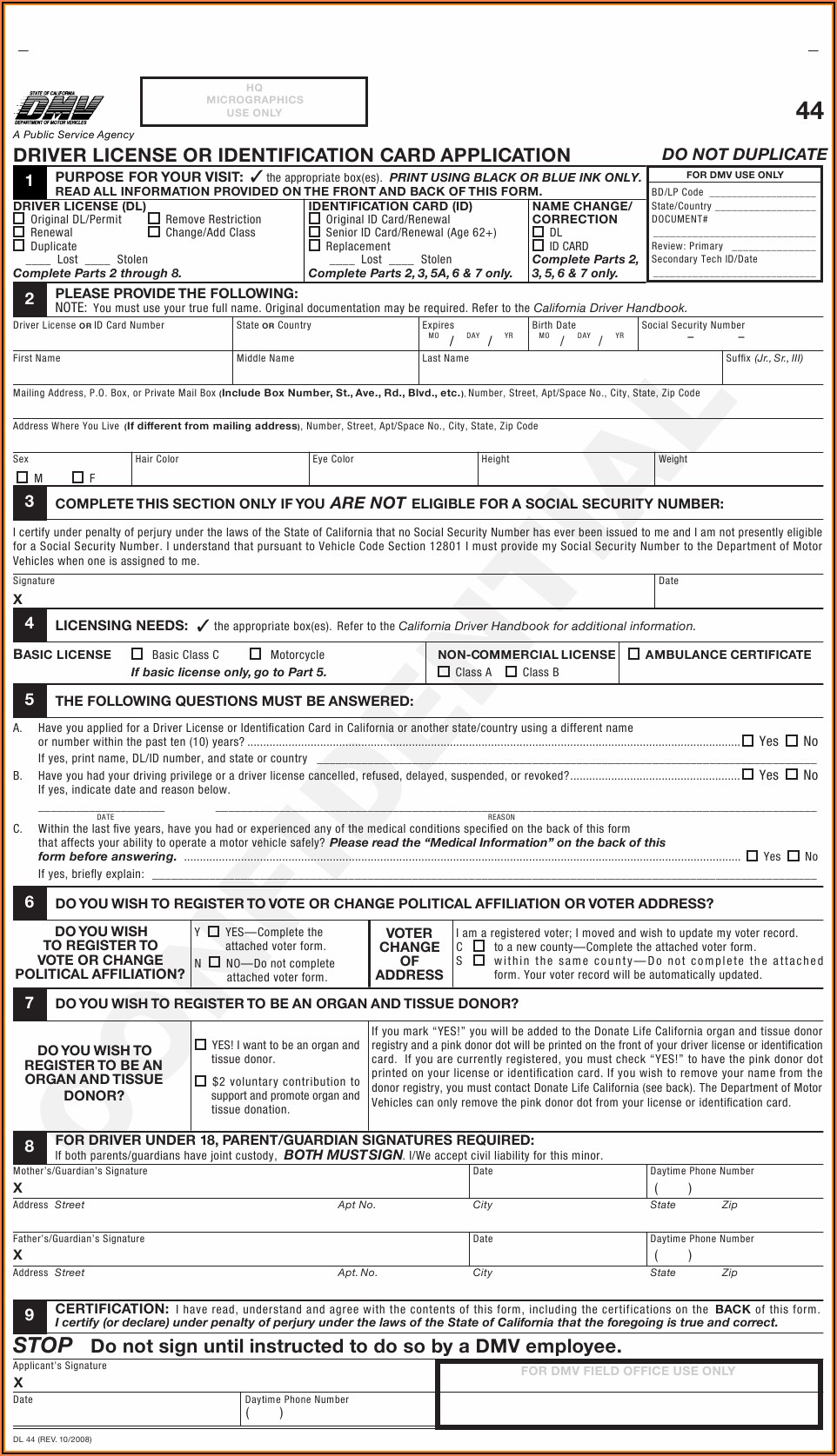 Dmv California Registration Refund Form