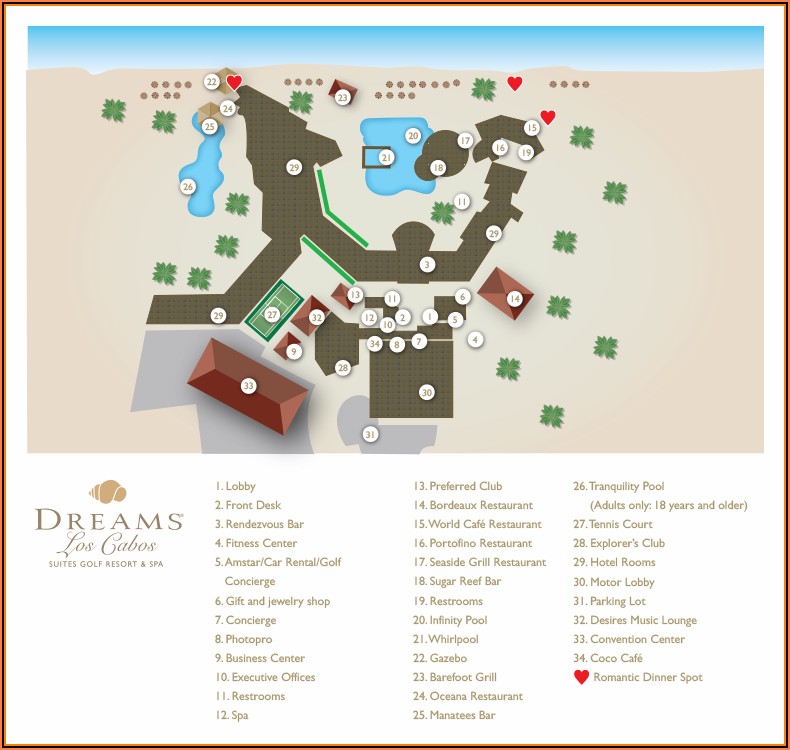 Dreams Los Cabos Hotel Map