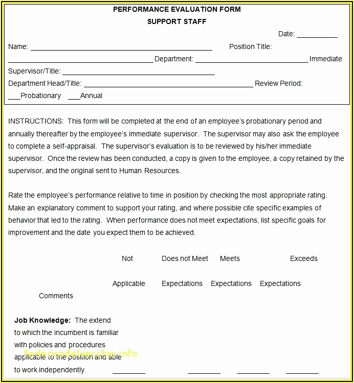 Employee Performance Appraisal Form Template Uk