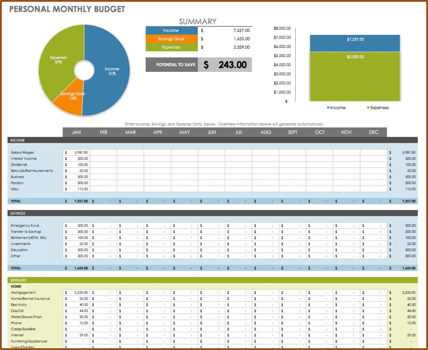 Free Excel Budget Template Download