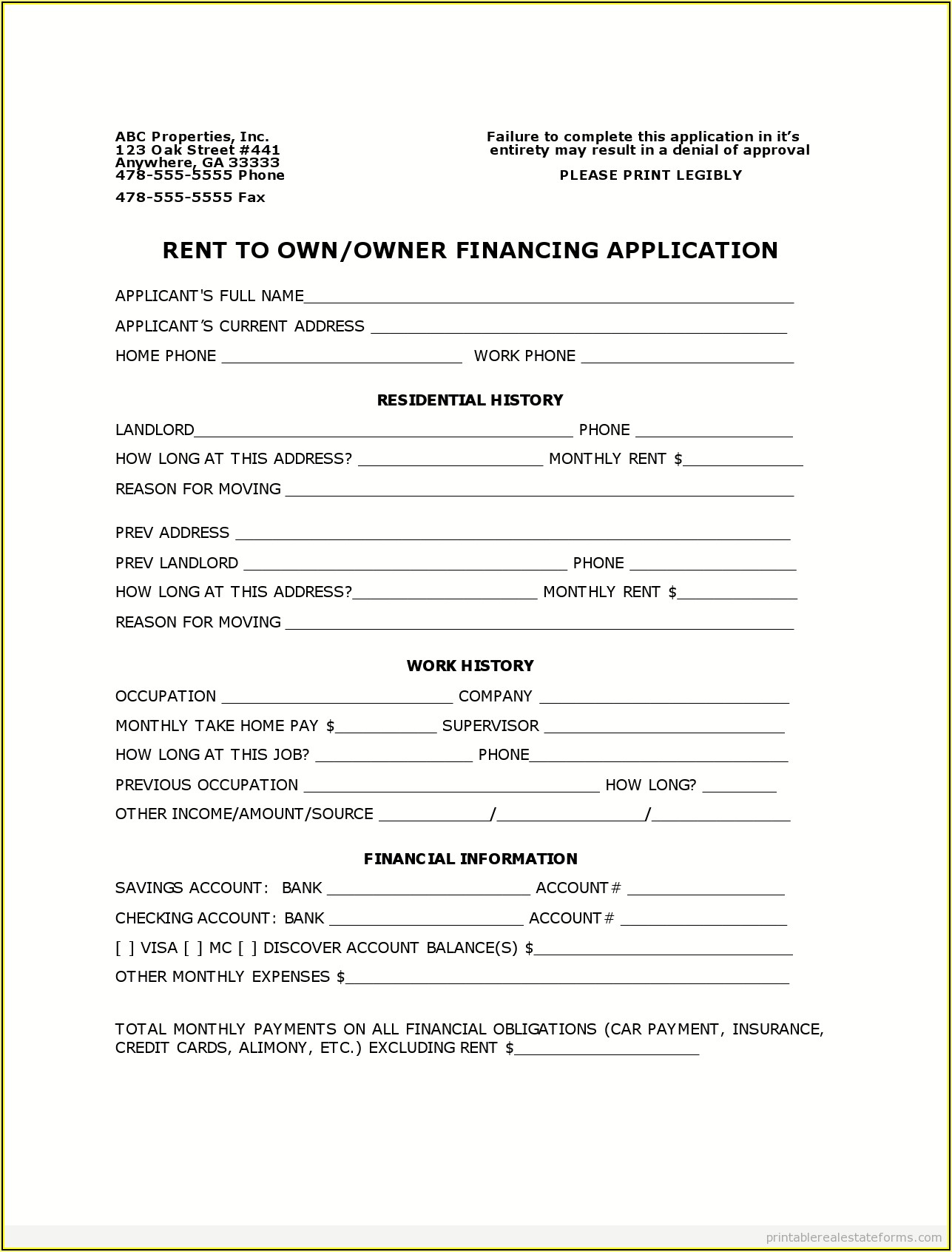 Free Fsbo Contract Forms