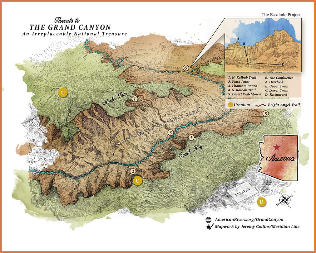 Grand Canyon Colorado River Mile Map