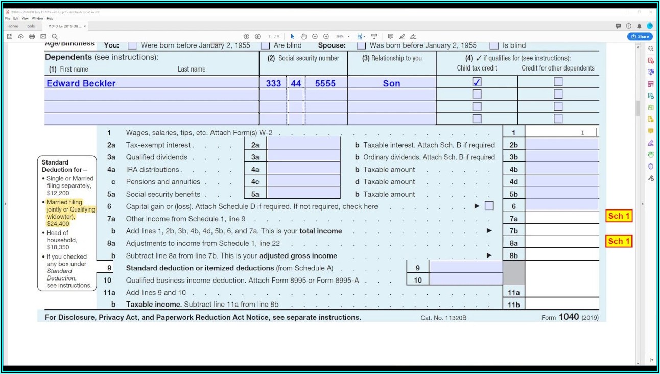 How To Fill Out 1040 Tax Form 2020