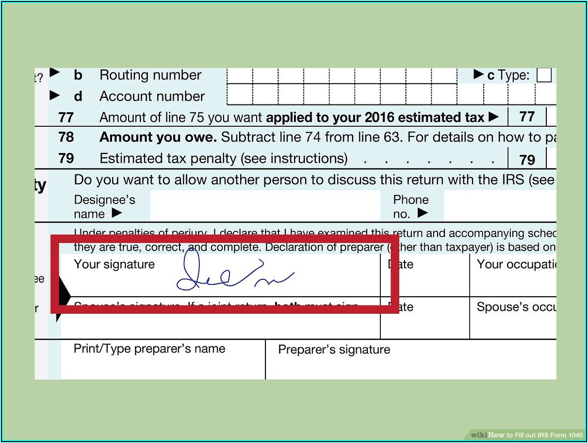 How To Fill Out 1040 Tax Form Single
